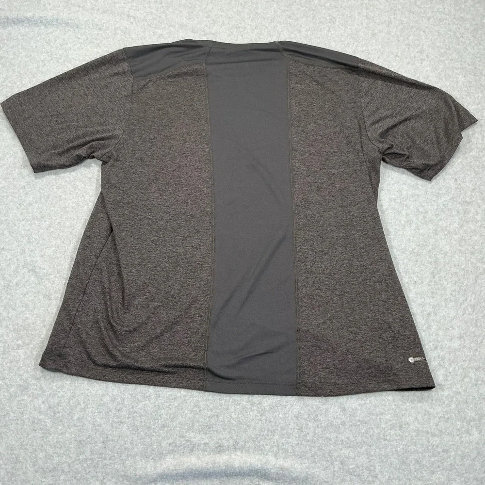 The North Face FlashDry Mens Large Grey Short Sleeve Training Shirt Heathered